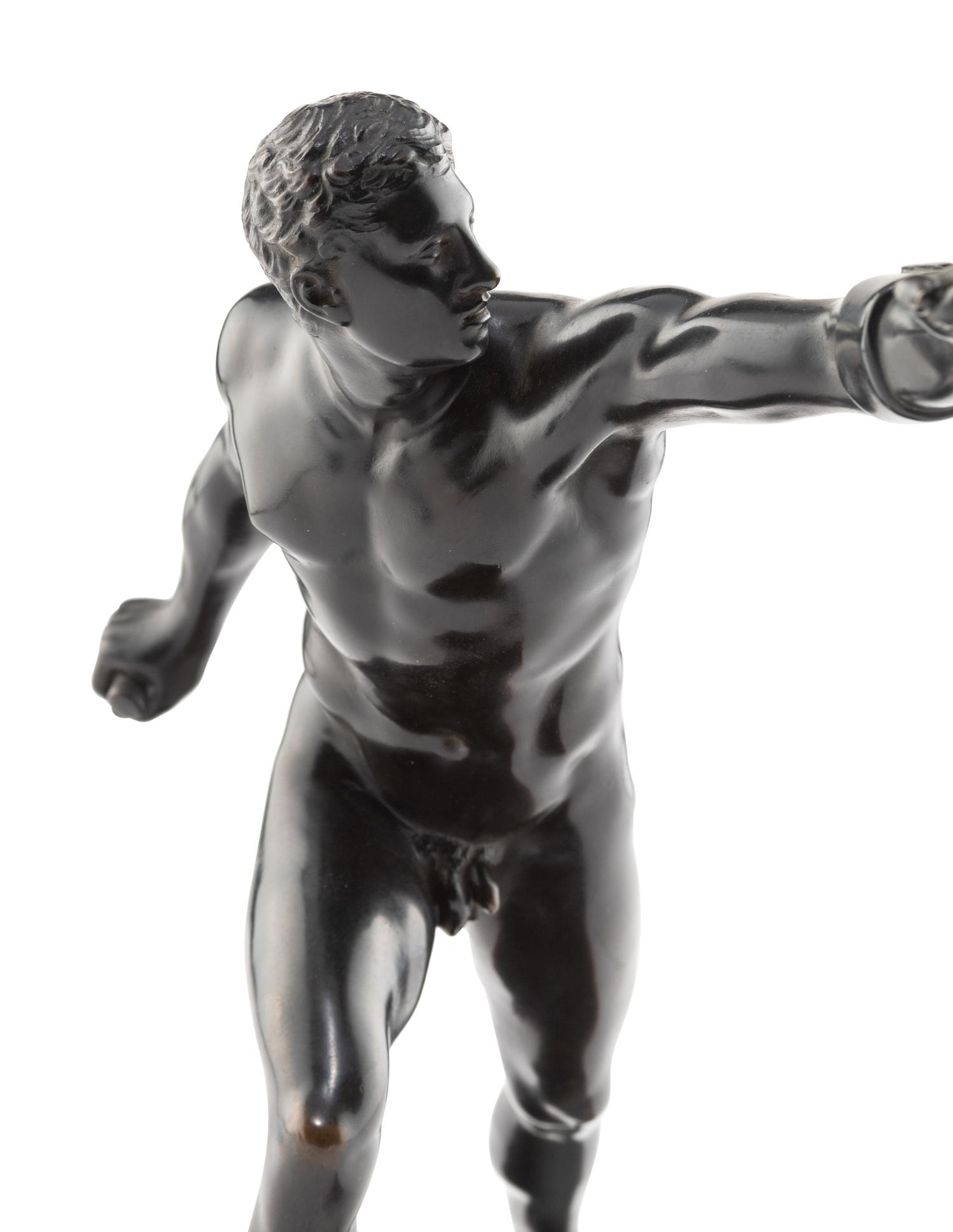 A Grand Tour Bronze Figure of the Borghese Gladiator