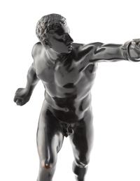 A Grand Tour Bronze Figure of the Borghese Gladiator
