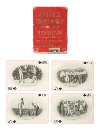 [AFRICAN AMERICANA] -- [SPORTS]. Jeffries Championship Souvenir Playing Cards . Los Angeles, CA: W.P. Jeffries Co., 1909.
