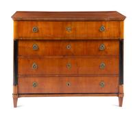 An Austrian Neoclassical Part-Ebonized Walnut Commode