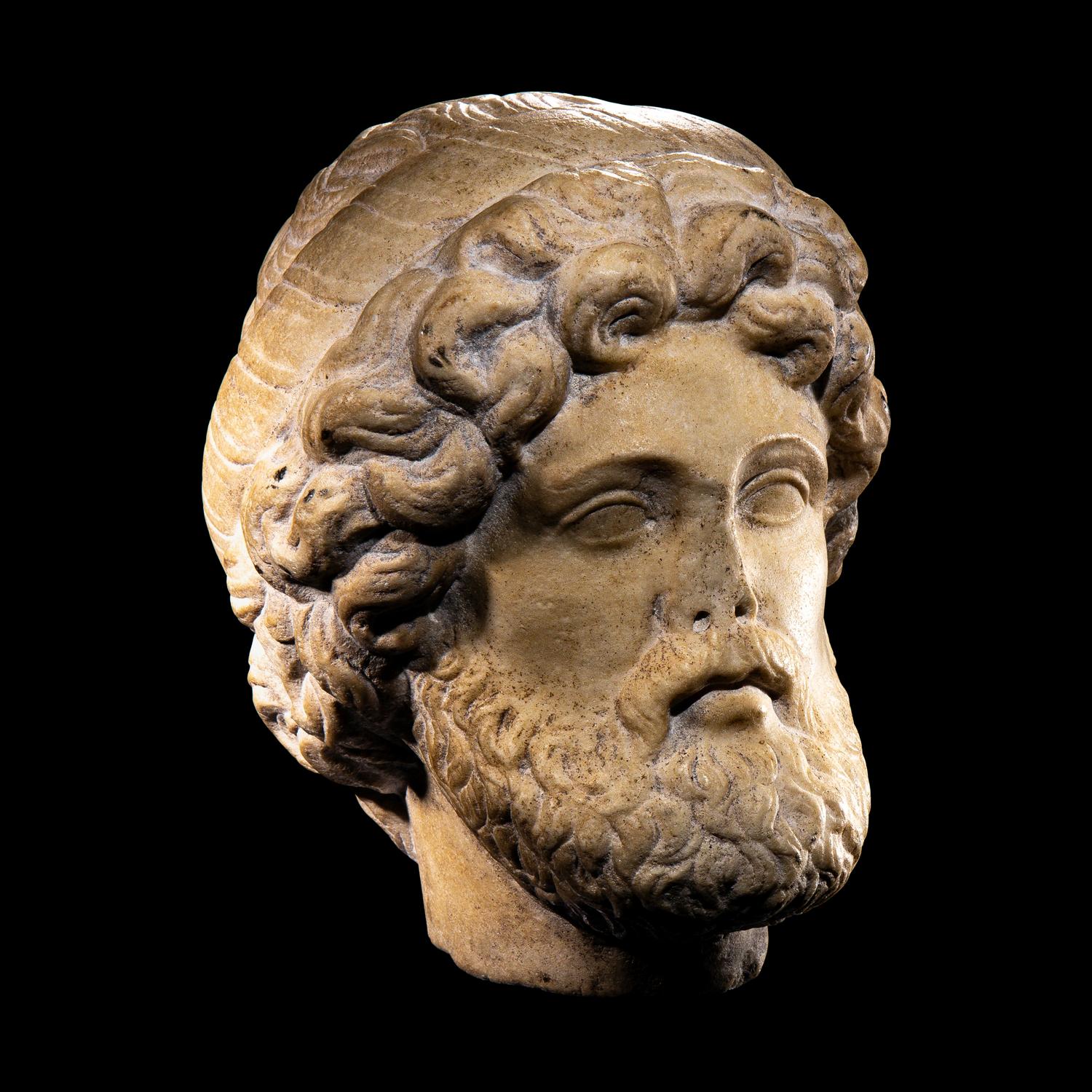 A Roman Marble Head of Asclepius