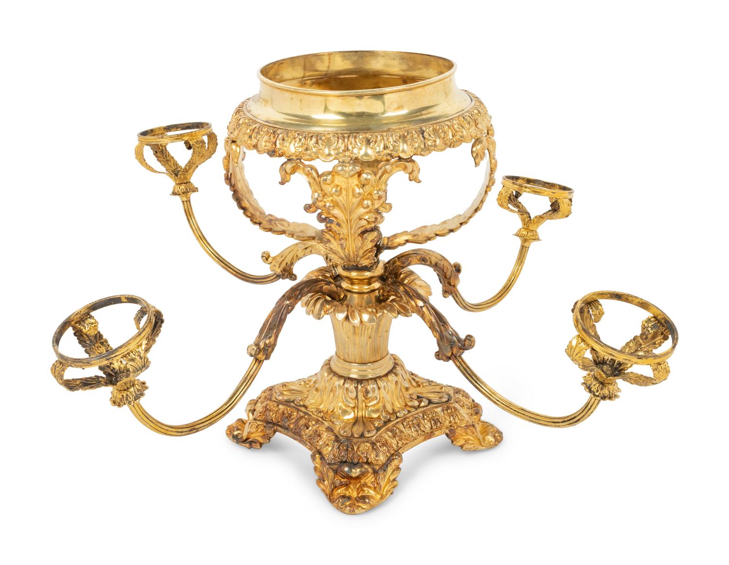A Gilt Silver-Plate Épergne Base