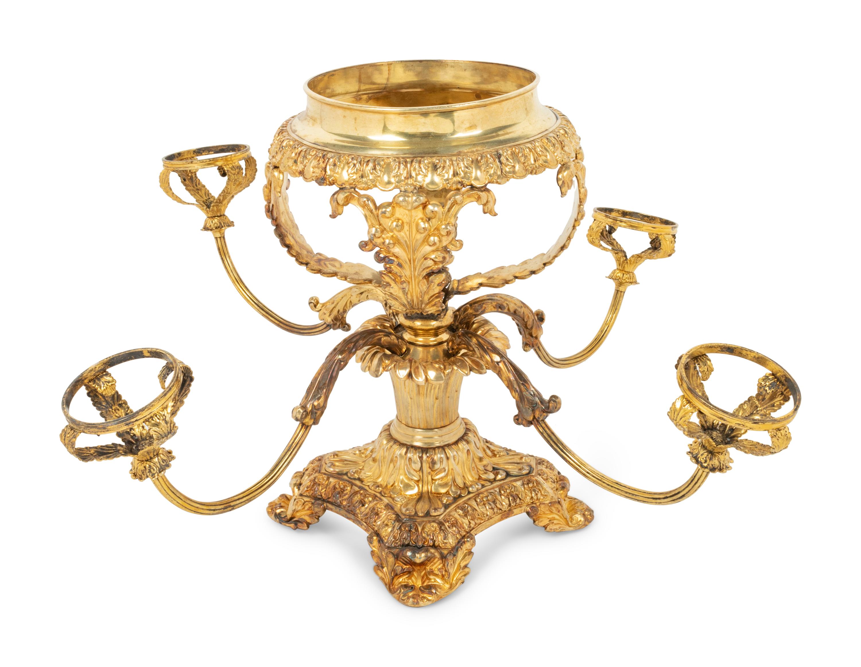 A Gilt Silver-Plate Épergne Base
