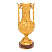 A French Gilt Bronze and Rouge Marble Vase