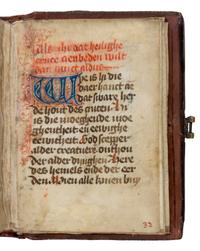 CIRCLE OF CORNELIA VAN WULFSCHKERCKE (Bruges, active from c. 1495, died 1540) Rosariaum, in Dutch, illuminated manuscript on parchment [Southern Netherlands, Bruges? c. 1510-1520]
