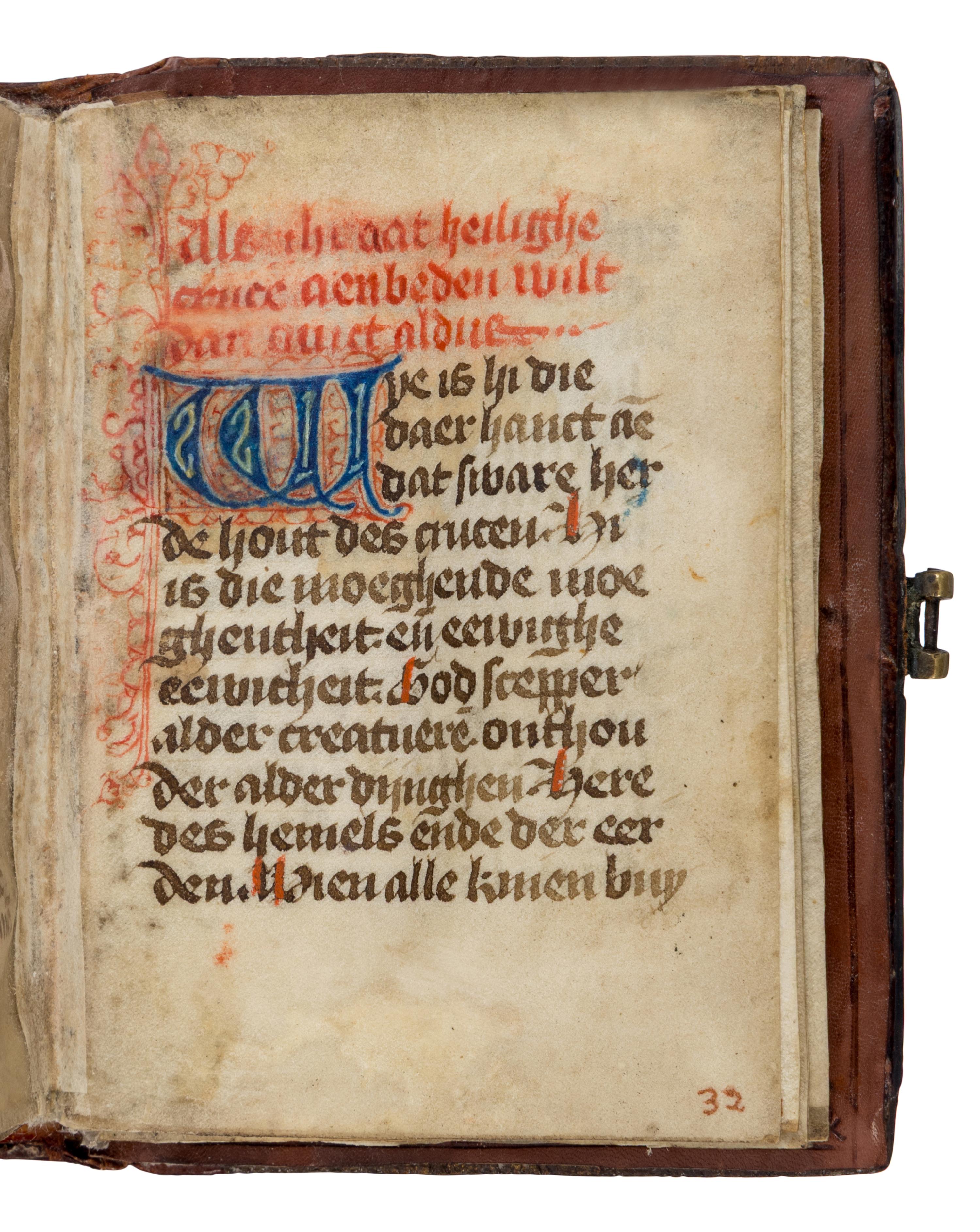 CIRCLE OF CORNELIA VAN WULFSCHKERCKE (Bruges, active from c. 1495, died 1540) Rosariaum, in Dutch, illuminated manuscript on parchment [Southern Netherlands, Bruges? c. 1510-1520]