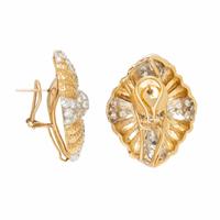 BICOLOR GOLD AND DIAMOND EARRINGS