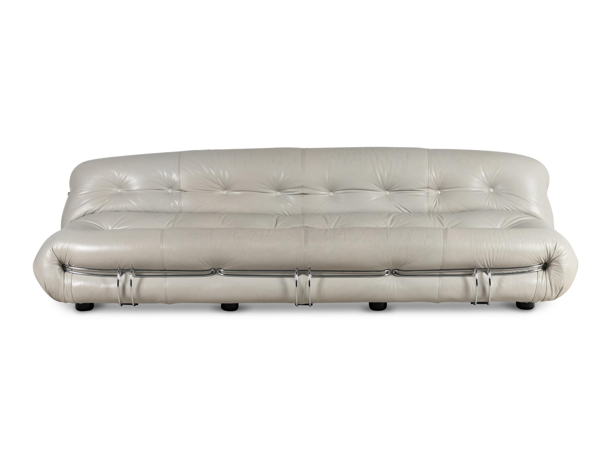 Large Soriana Sofa and Ottoman Cassina, Italy 1970