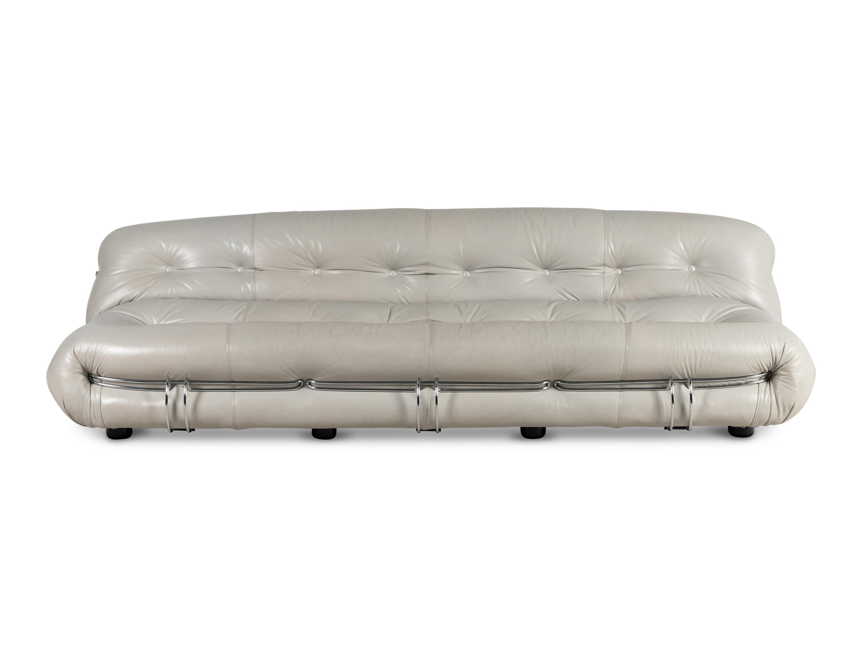 Large Soriana Sofa and Ottoman Cassina, Italy 1970