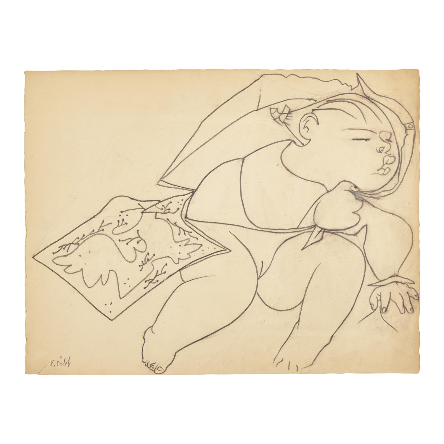 Françoise Gilot (French, 1921-2023) — Paloma Endormie , 1951