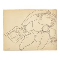 Françoise Gilot (French, 1921-2023) — Paloma Endormie , 1951