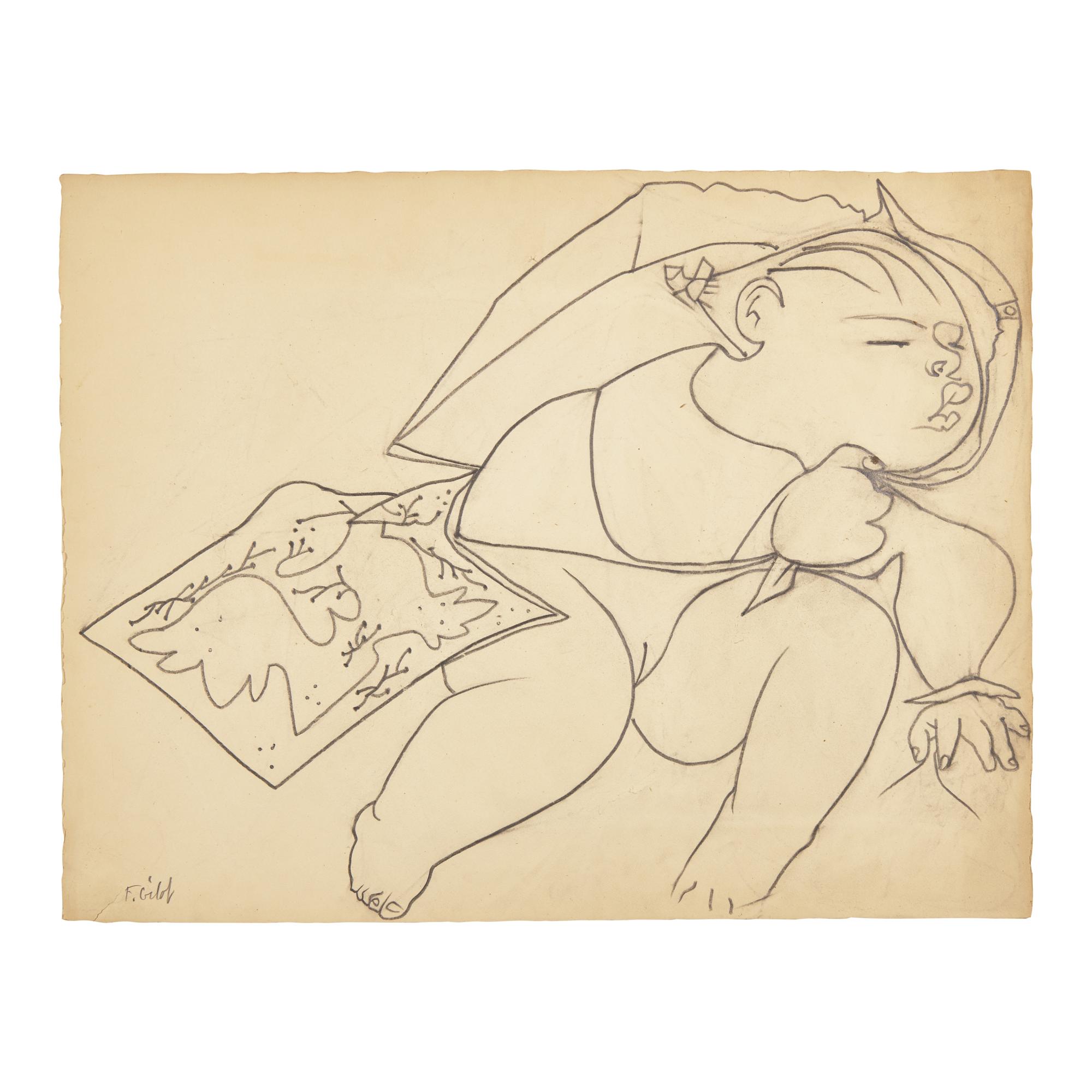 Françoise Gilot (French, 1921-2023) — Paloma Endormie , 1951