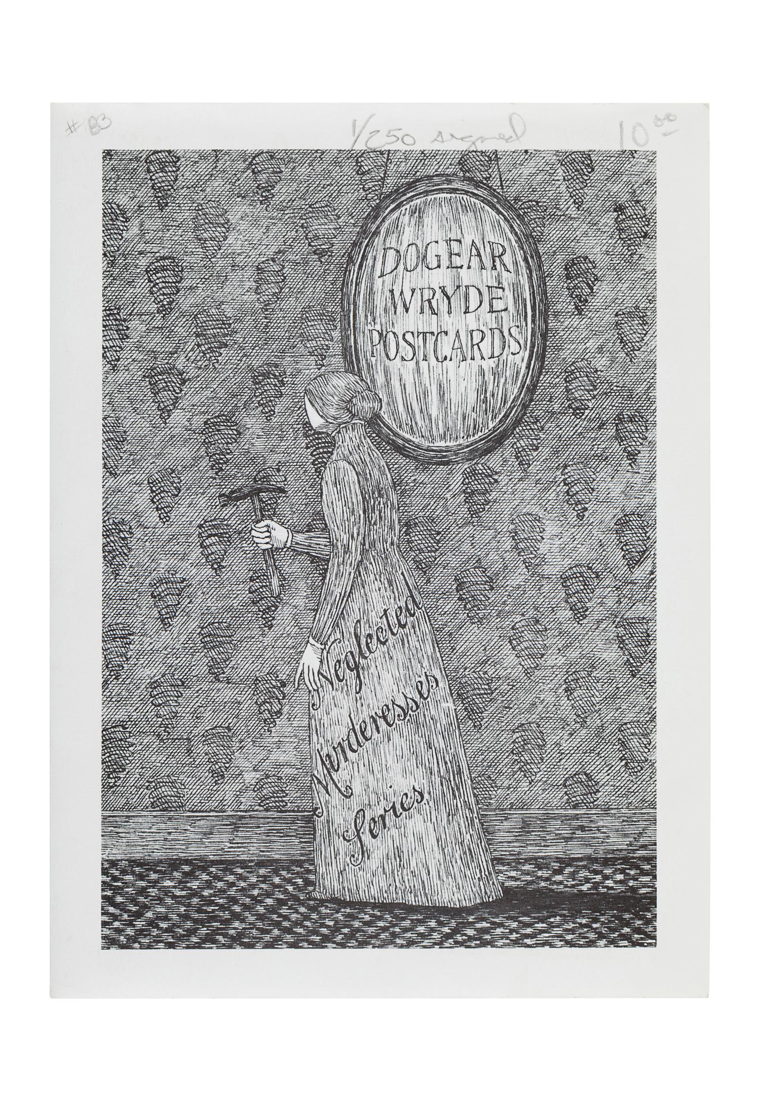 GOREY, Edward (1925-2000). Dogear Wryde Postcards: Neglected Murderesses Series . [New York], n.p., 1980.