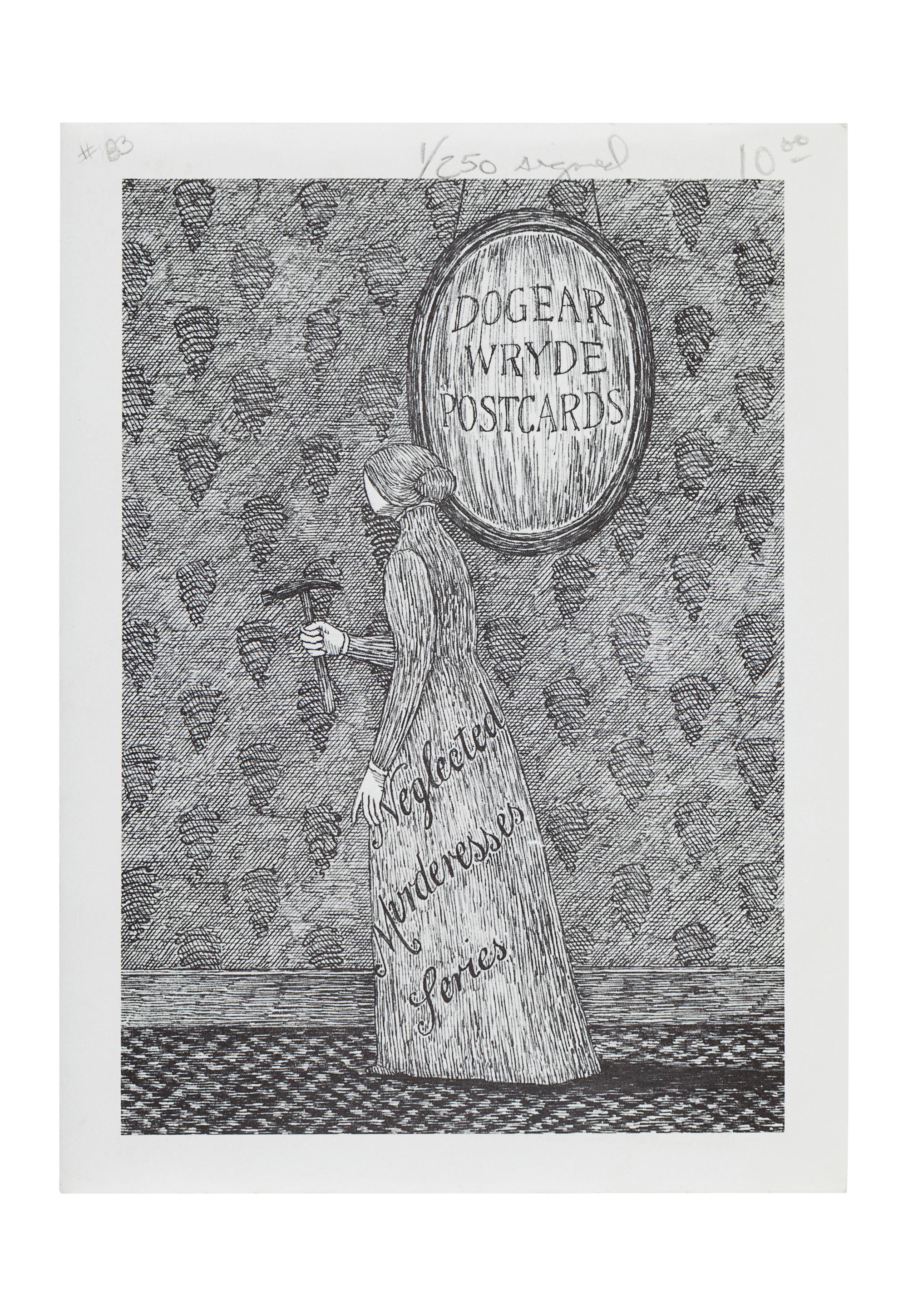 GOREY, Edward (1925-2000). Dogear Wryde Postcards: Neglected Murderesses Series . [New York], n.p., 1980.