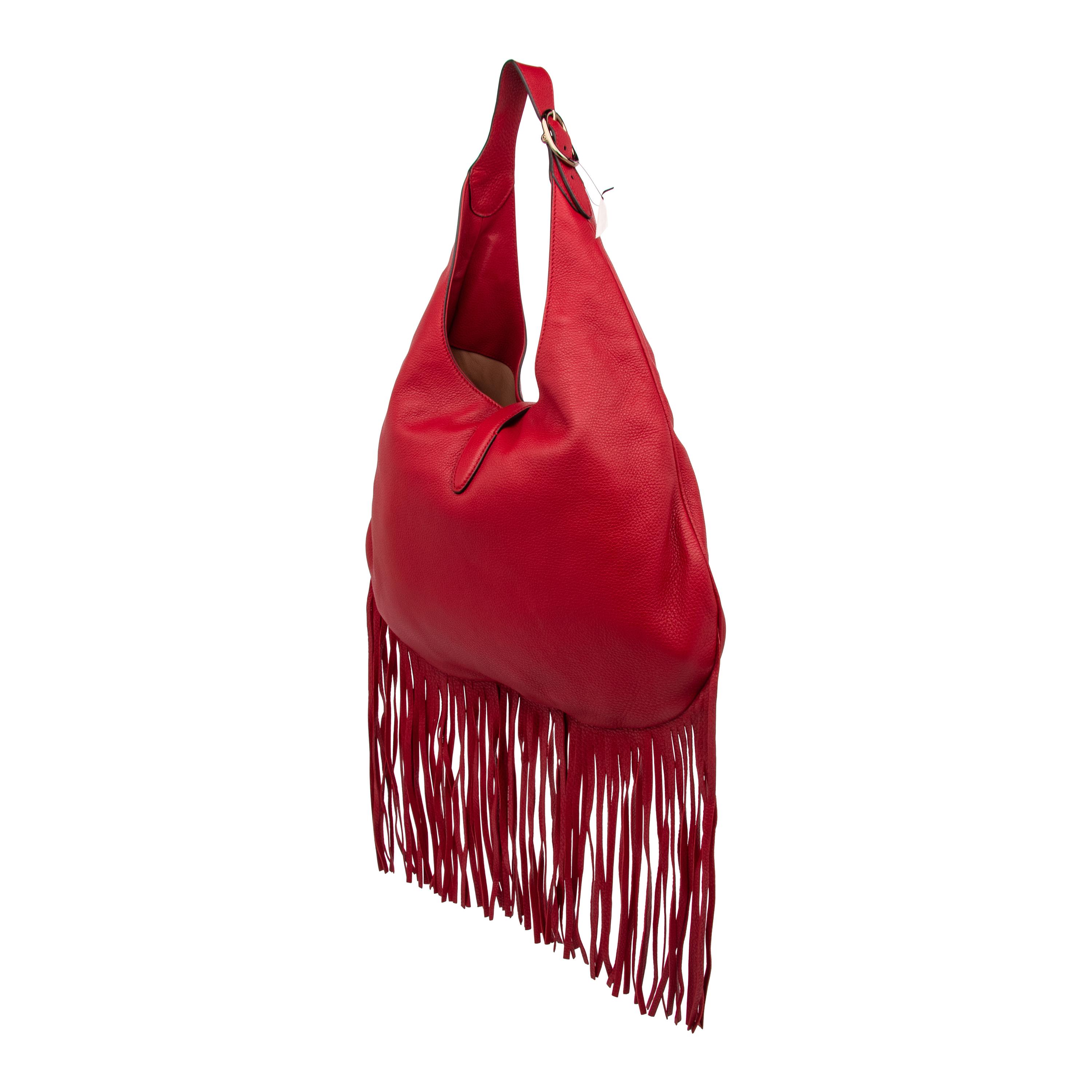 Gucci, Fringed Leather Jackie Hobo Bag