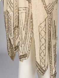 Fabrice, Beaded Cream Cocktail Dress