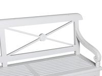 A White-Painted Wood Garden Bench