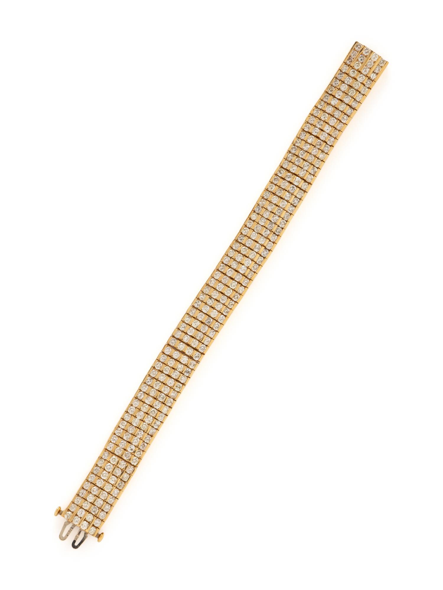 YELLOW GOLD AND DIAMOND BRACELET