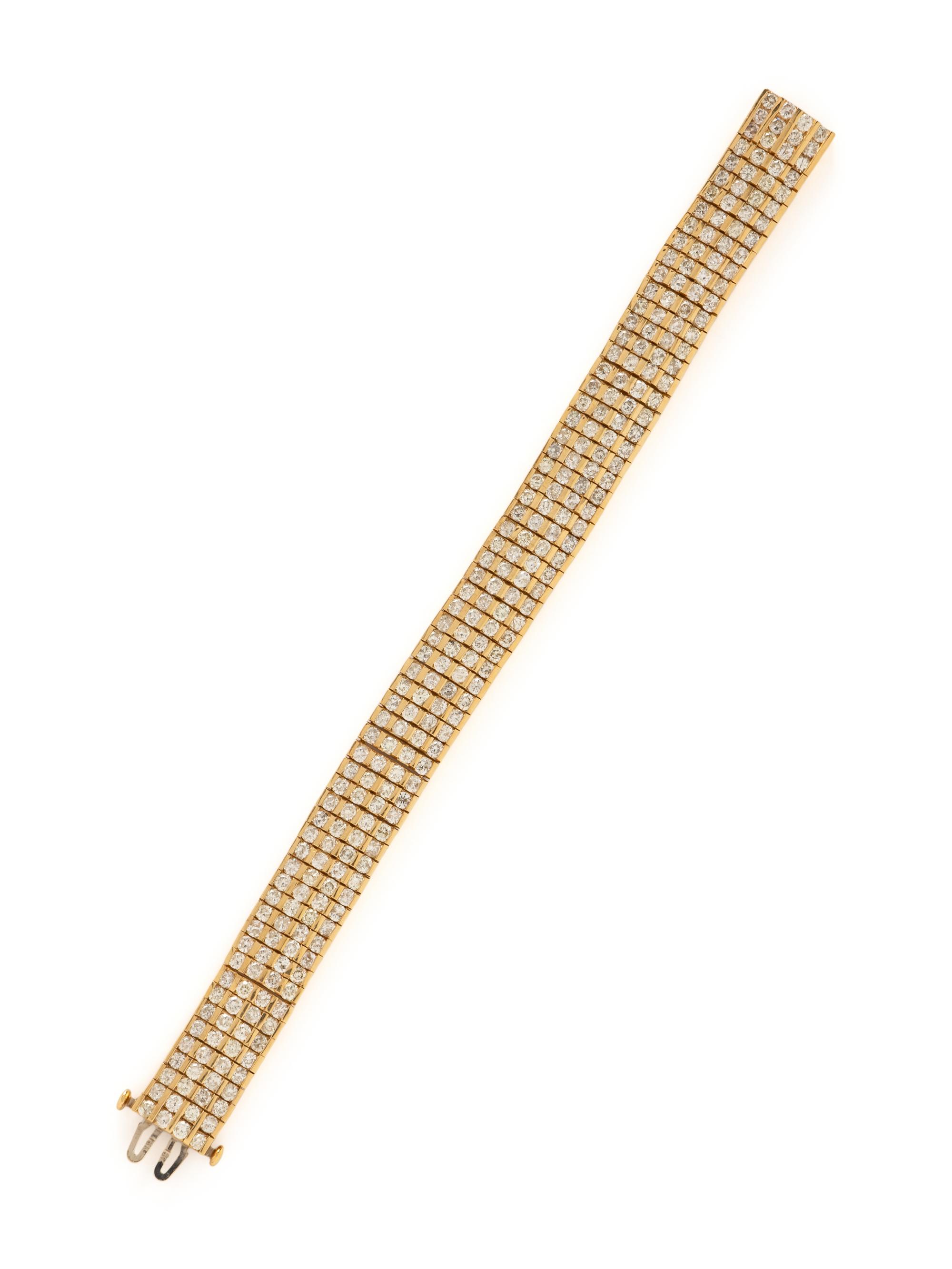 YELLOW GOLD AND DIAMOND BRACELET