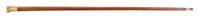 A Compass Inset Horn and Mahogany Walking Stick, Height overall 35 1/2 inches x diameter of handle 1 3/8 inches.