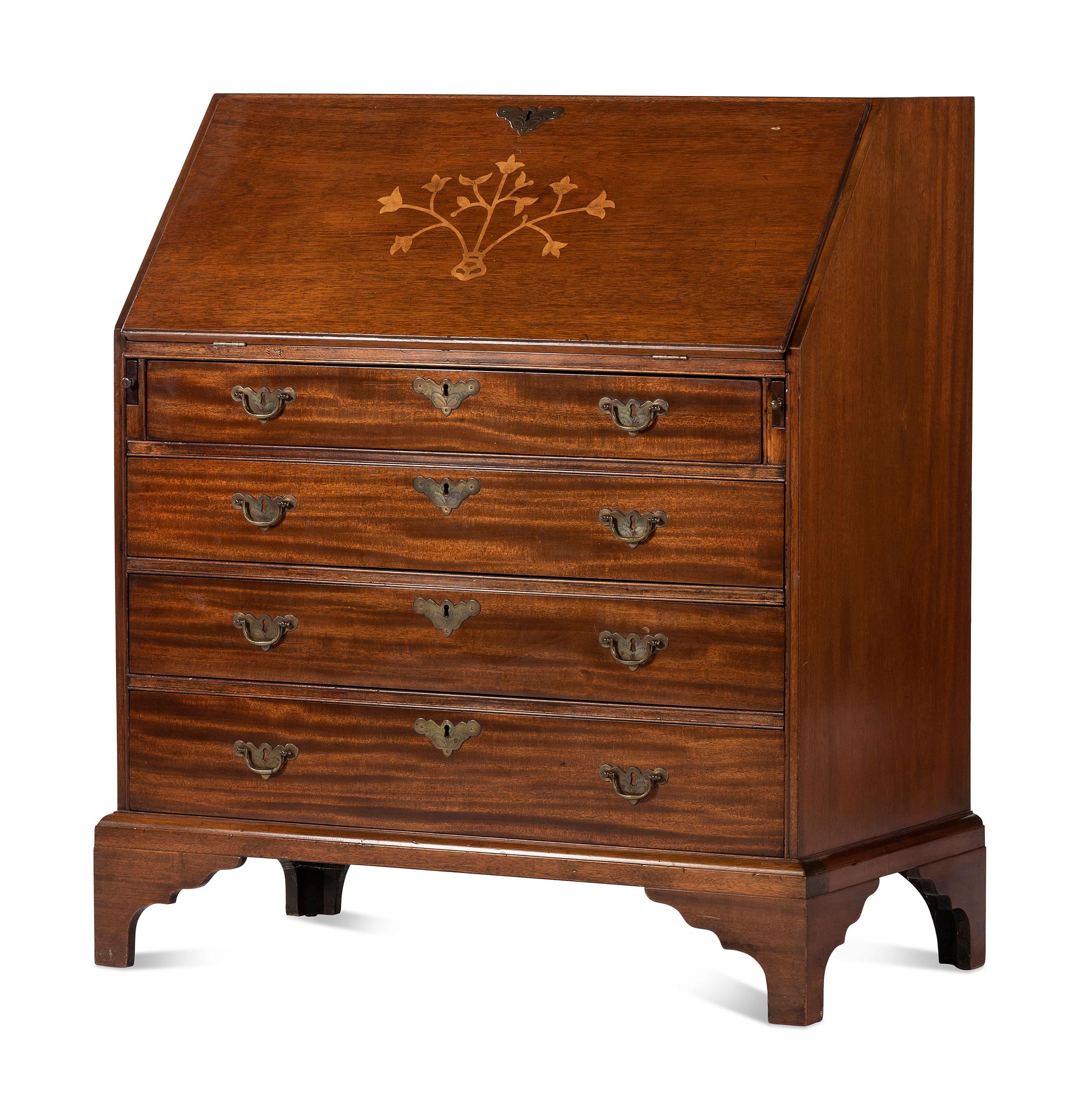 A Federal Style Inlaid Mahogany Slant Front Desk