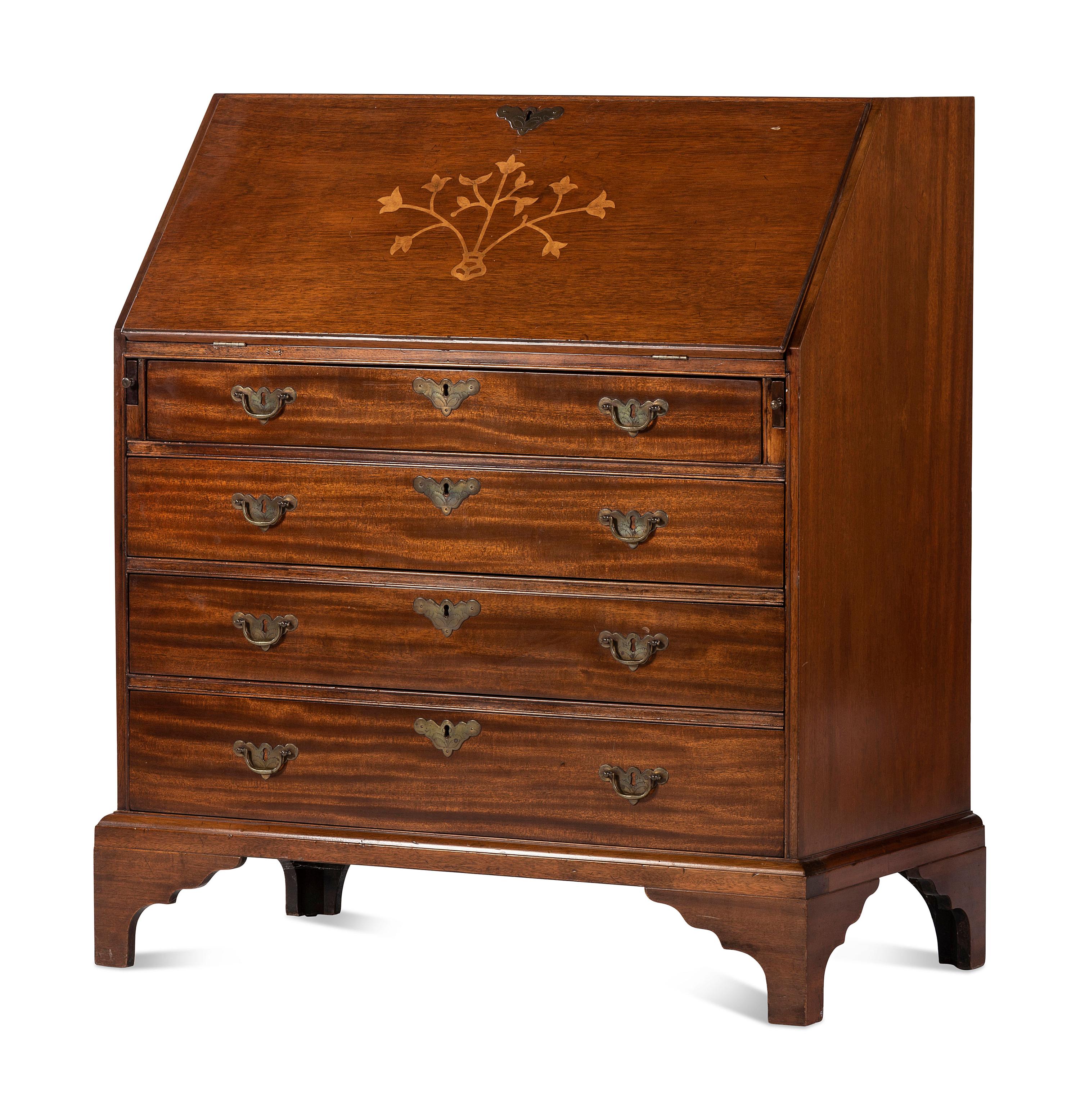 A Federal Style Inlaid Mahogany Slant Front Desk