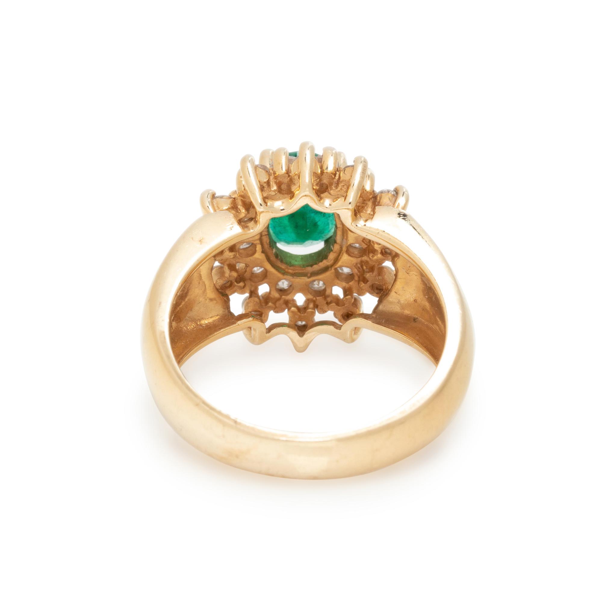 EMERALD AND DIAMOND RING