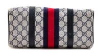 Gucci Signature Blue Leather and Logo GG Handbag