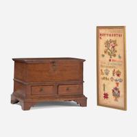 A miniature Chippendale carved walnut blanket chest Maxatawny Township, Berks County, PA, late 18th century