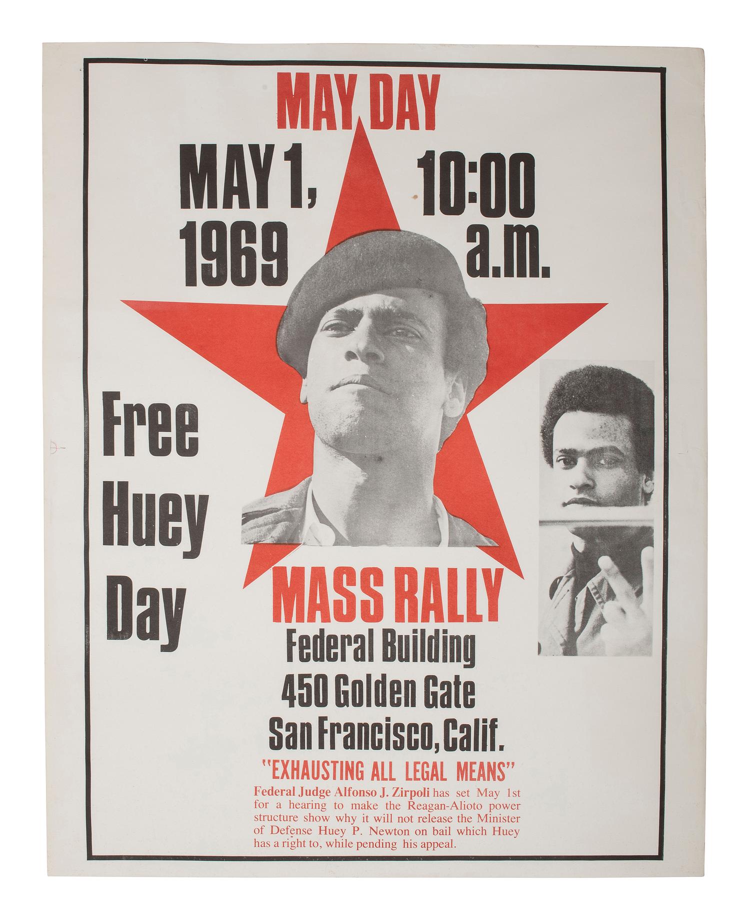 [BLACK PANTHERS]. Free Huey Day / May Day. May 1, 1969. [Oakland, CA]: 1969.