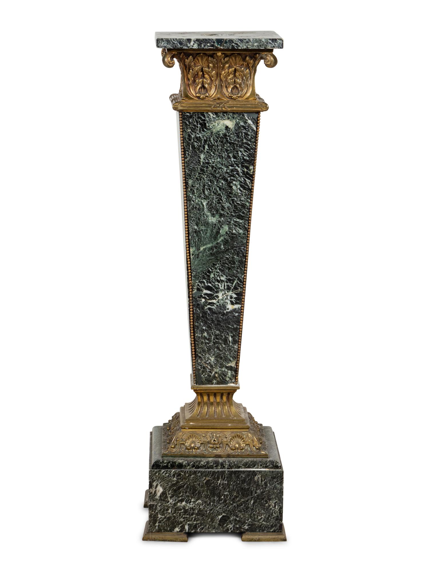 A Gilt Bronze Mounted Marble Pedestal