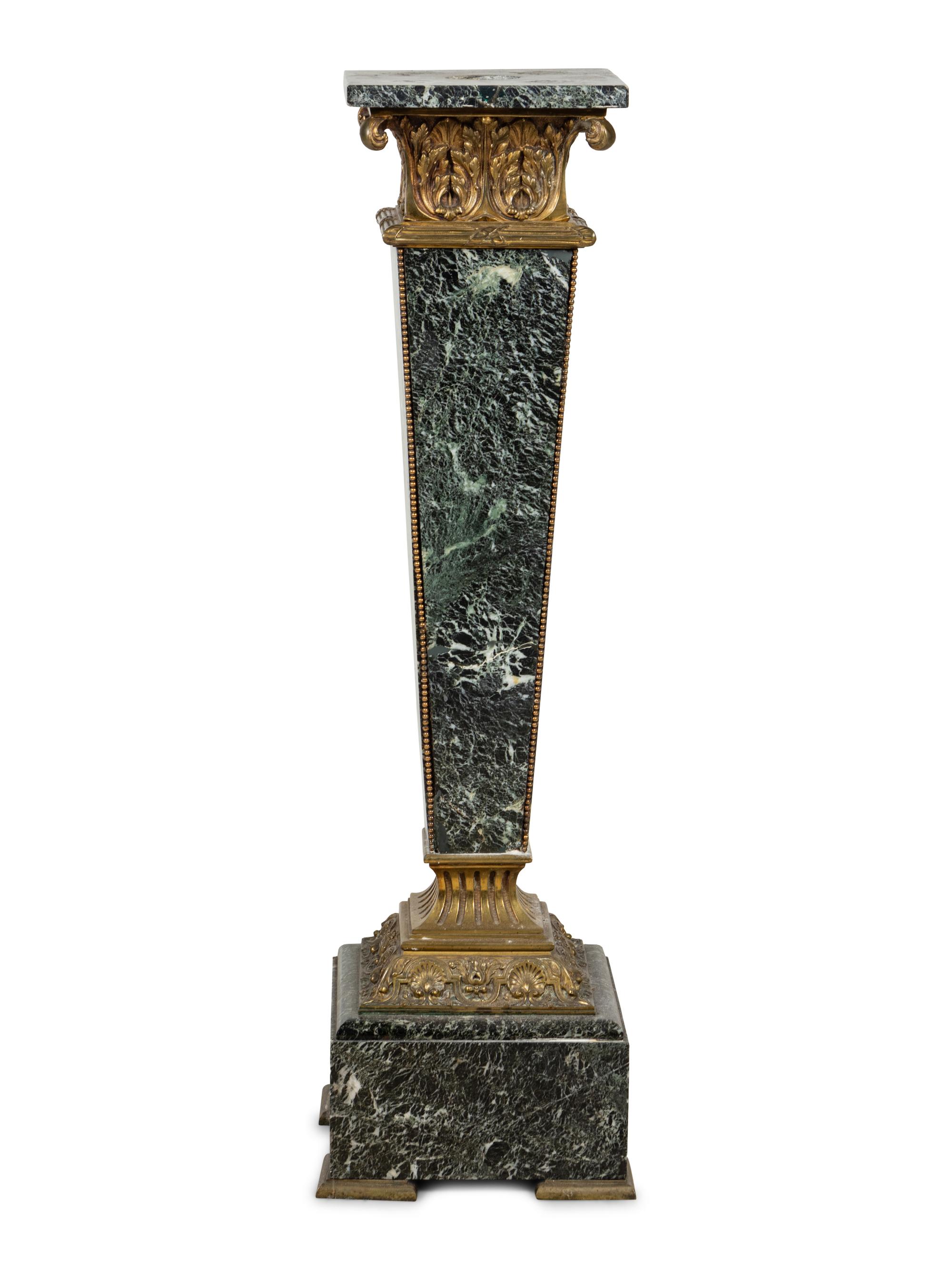 A Gilt Bronze Mounted Marble Pedestal