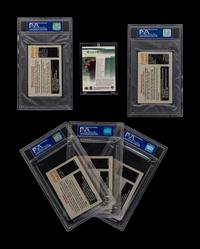 A Group of Six 2001 Tiger Woods Golf Cards
