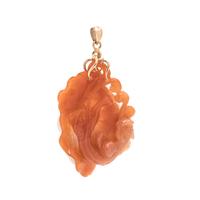 Russet and White Jade Pendant