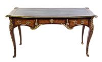 A Louis XV Style Gilt Bronze Mounted Fruitwood Bureau Plat Height 30 1/2 x width 59 x depth 30 3/4 inches. — LATE 19TH CENTURY