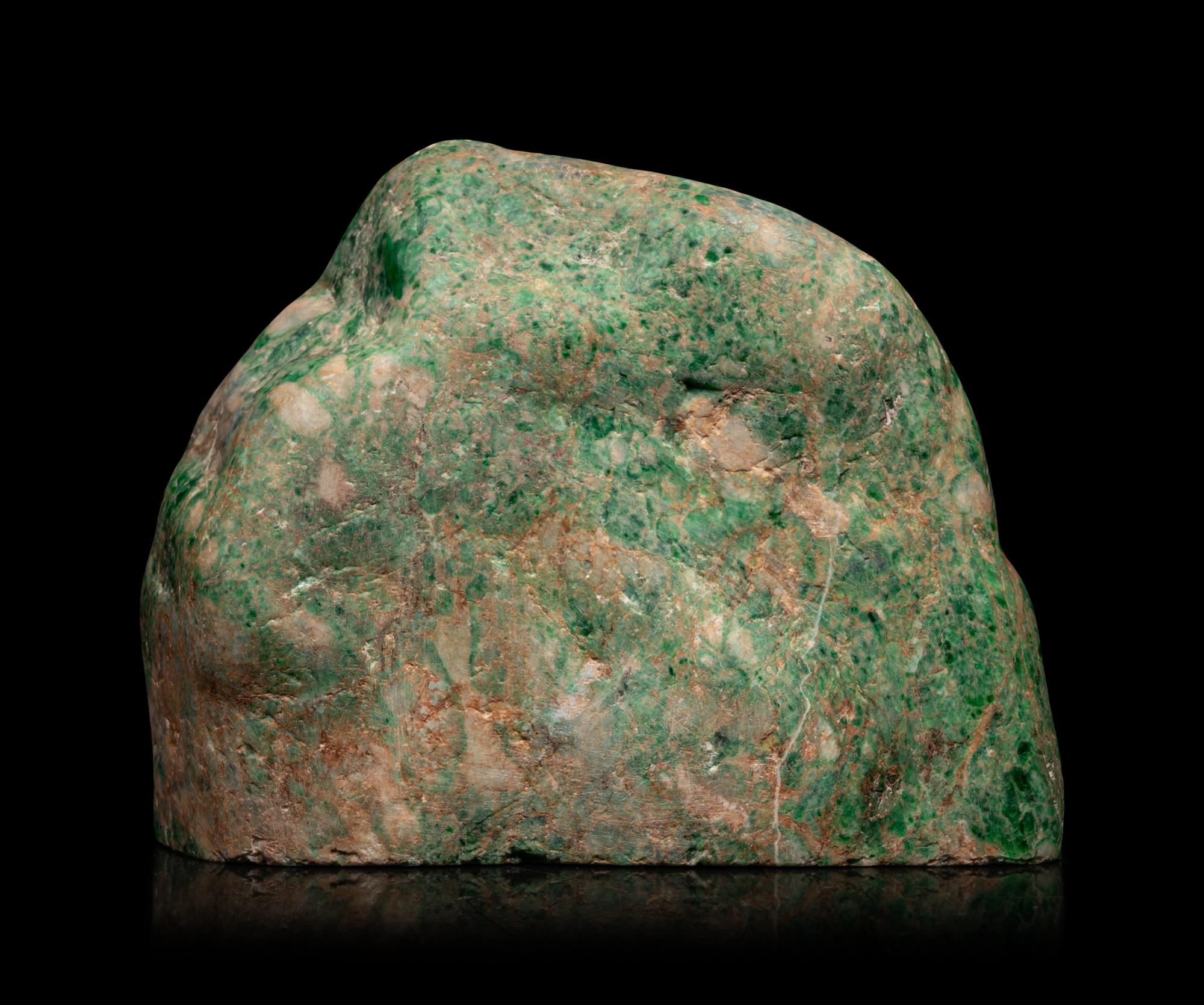 A Chinese Green Jadeite Mountain