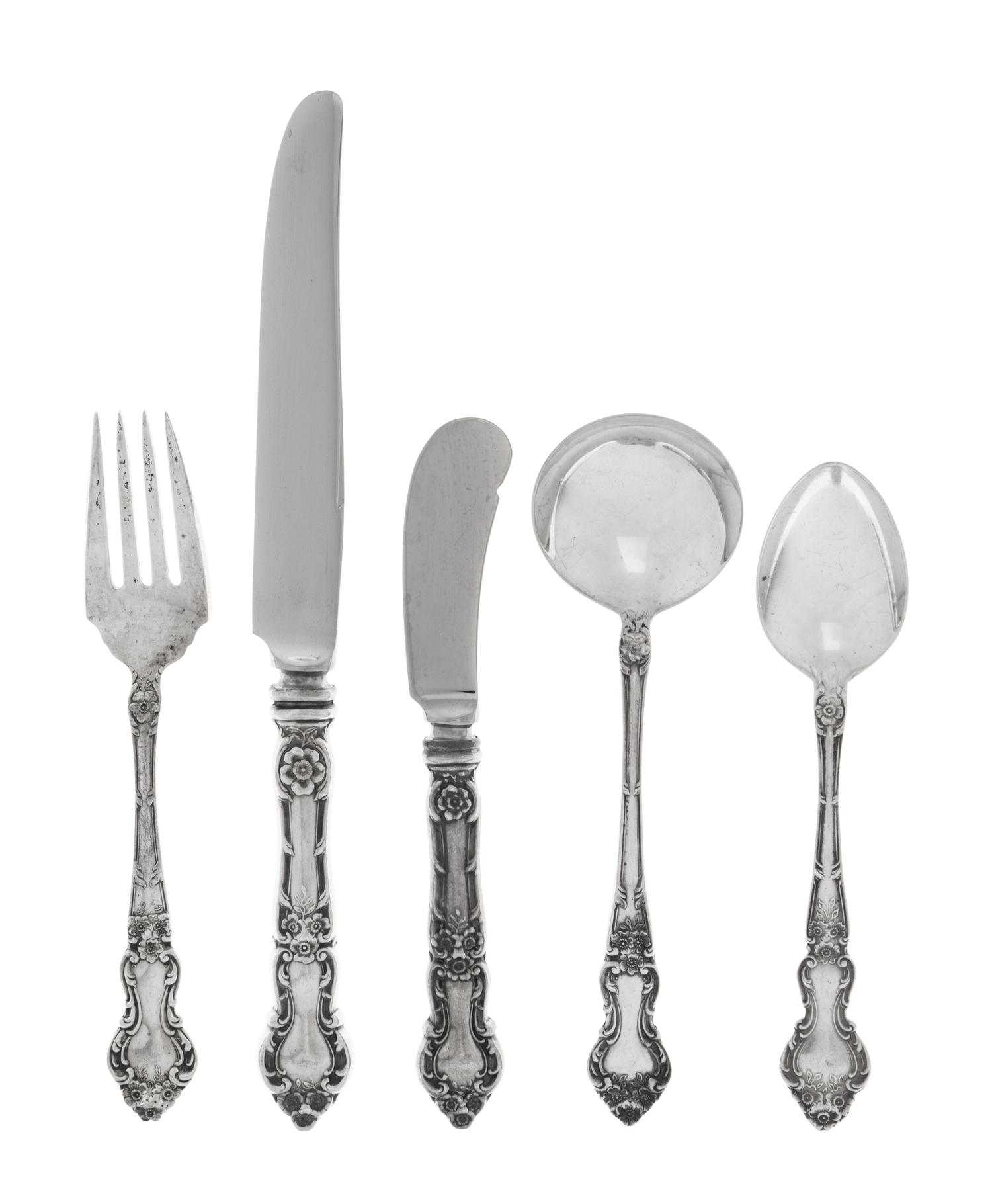 An American Silver Flatware Service
