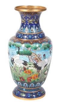 A Cloisonne Vase Height 20 1/2 inches. — 20TH CENTURY