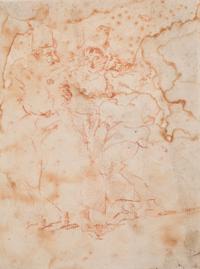 School of Tiepolo, (Italian, 1696-1770), Three Punchinellos