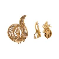 YELLOW GOLD AND DIAMOND SET