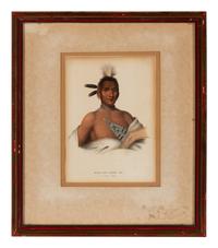 A Set of Three Illustrations for History of the Indian Tribes of North America by Thomas L. McKenney and James Hall