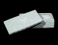 Two Chinese Carved Porcelain Covered Boxes