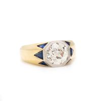 DIAMOND AND SAPPHIRE RING