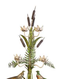 A Pair of Six-Light Tole Peinte Wall Sconces
