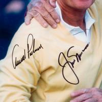 A Jack Nicklaus and Arnold Palmer Dual Signed Autograph Photo Display (PSA)