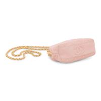 Chanel, Kisslock Bag in Quilted Pink Suede