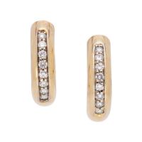COLLECTION OF YELLOW GOLD AND DIAMOND EARRINGS