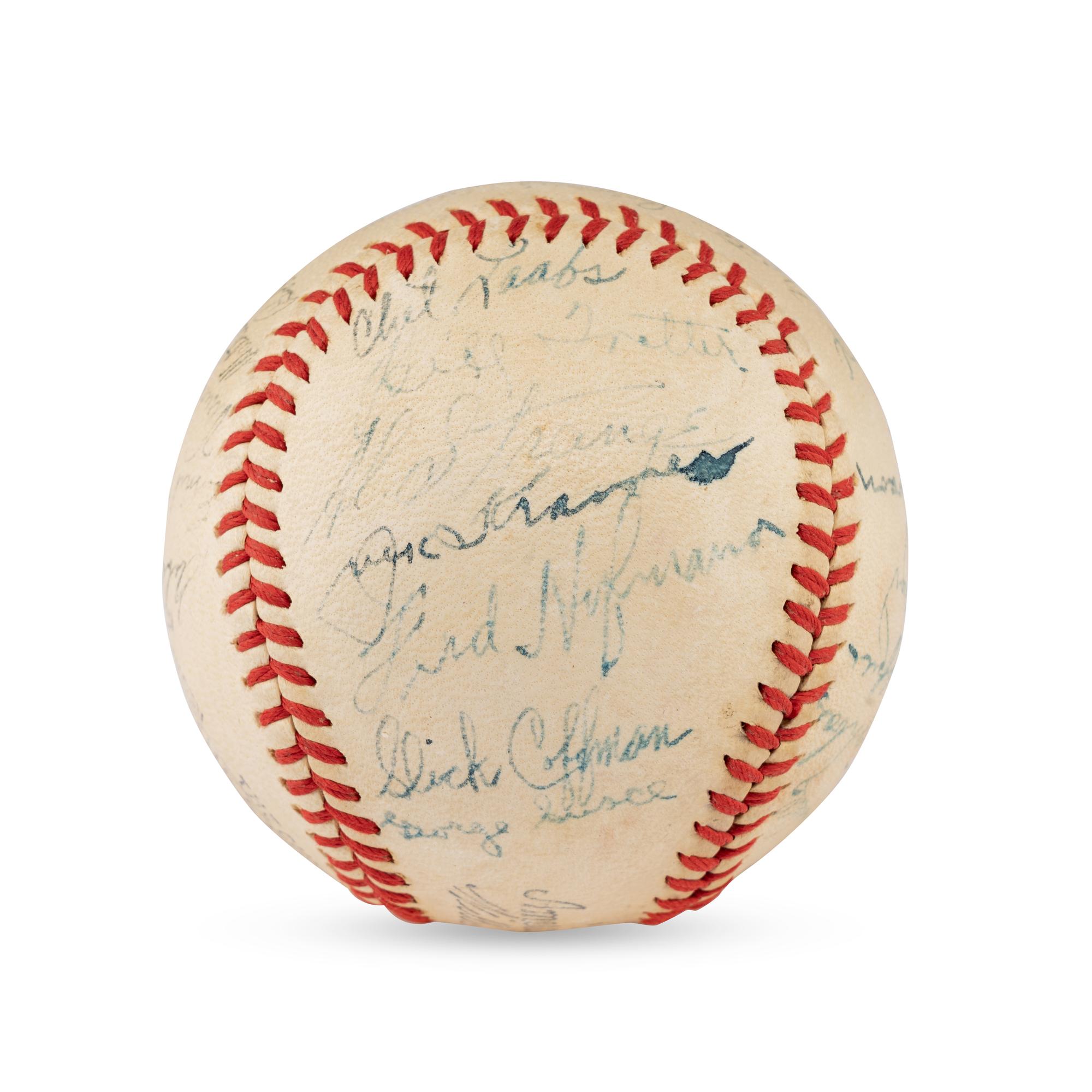 A 1940 St. Louis Browns Team Signed Autograph Baseball