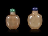 Two Chinese Agate Snuff Bottles