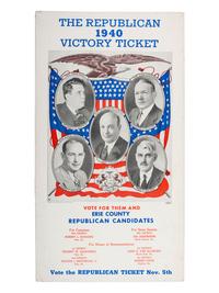 [WILLKIE, Wendell (1892-1944)]. A group of broadsides, sheet music, and campaign ephemera, comprising: